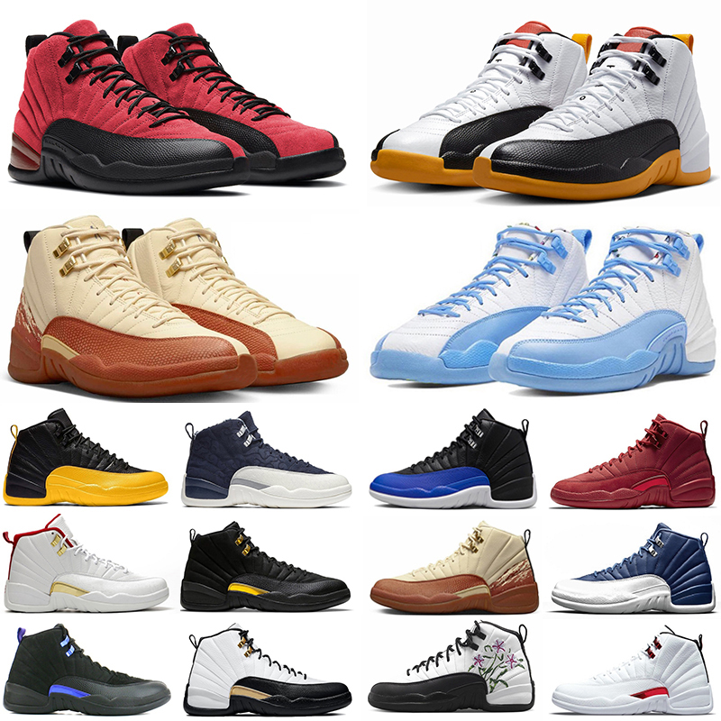 

12 12s Men Basketball Shoes Muslin Taxi Stealth Floral Playoffs Hyper Royal Unc Royalty Utility Reverse Flu Game Royal Mens Trainers Sports Sneakers 40-47, Color#20