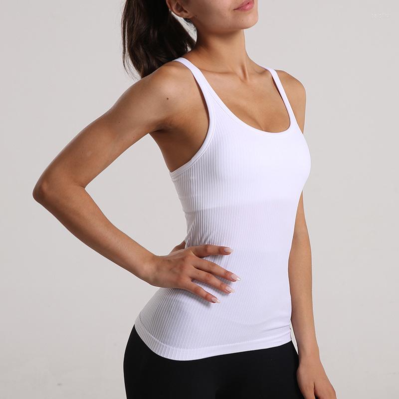 

Yoga Outfit Ebb To Street Long Sports Bra Padded Seamless Ribbed Crop Top Fitness Vest Sportswear Ladies Active Wear Gym Tank With Logo, Red