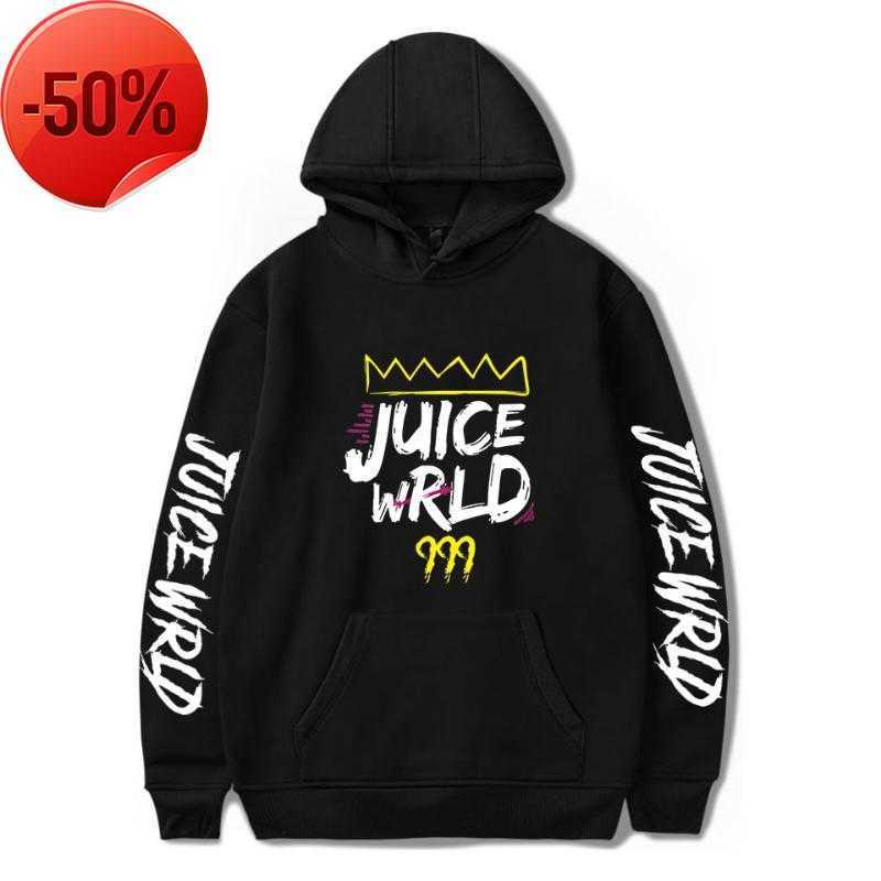 

Hoodies Sweatshirts Mens Rapper Juice Wrld Hip Hop Print Hooded Women/men Clothes Hot Plus Size 4xlS to 2XL Size, Black