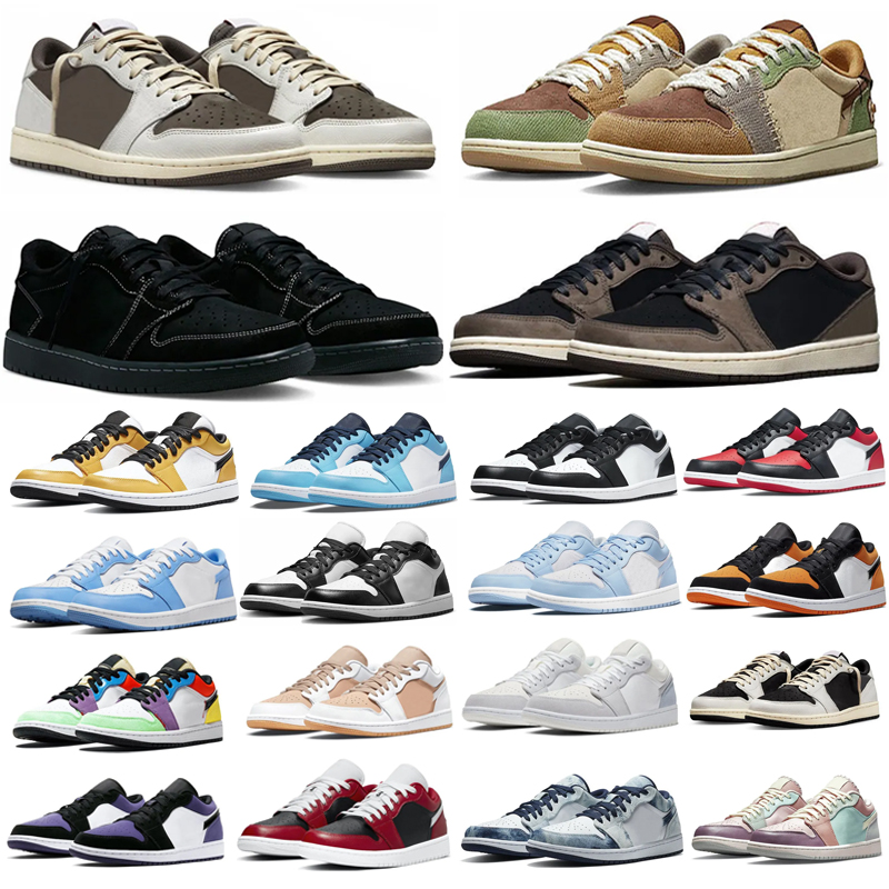 

Clearance promotion Jumpman 1 Low Basketball outdoor Shoes lows 1s Mocha Reverse Mocha All Star Black Toe Strawberry Ice Cream Triple Black UNC White Camo woman men T1, 16