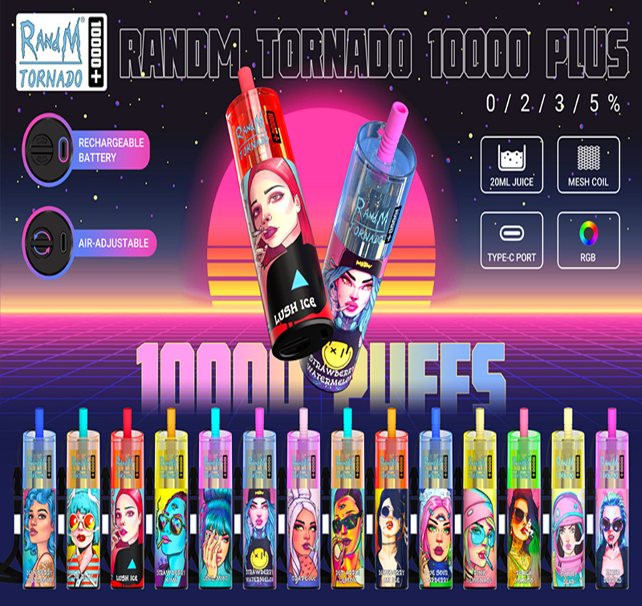 

Authentic RandM Tornado 10000 Plus Vape Pen Electronic Cigarettes Device 850mAh Battery 20ml Pods 10000 Puffs Kit vs xxl max wholesale