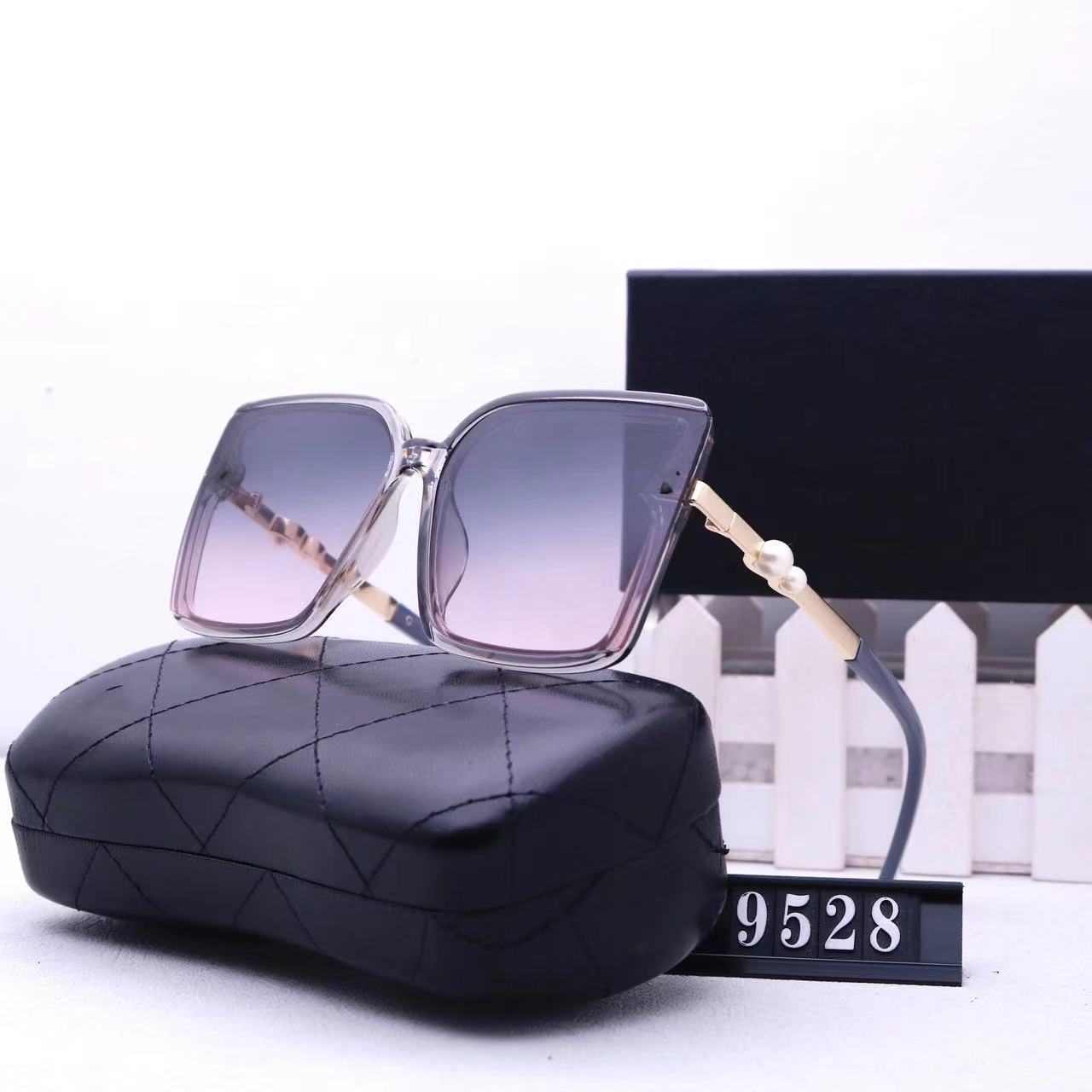 

Designer brand luxury Channel slim sunglasses for woman fashion eyewear square trendy womens sunscreen versatile foreign temperament polarized UV light glasses