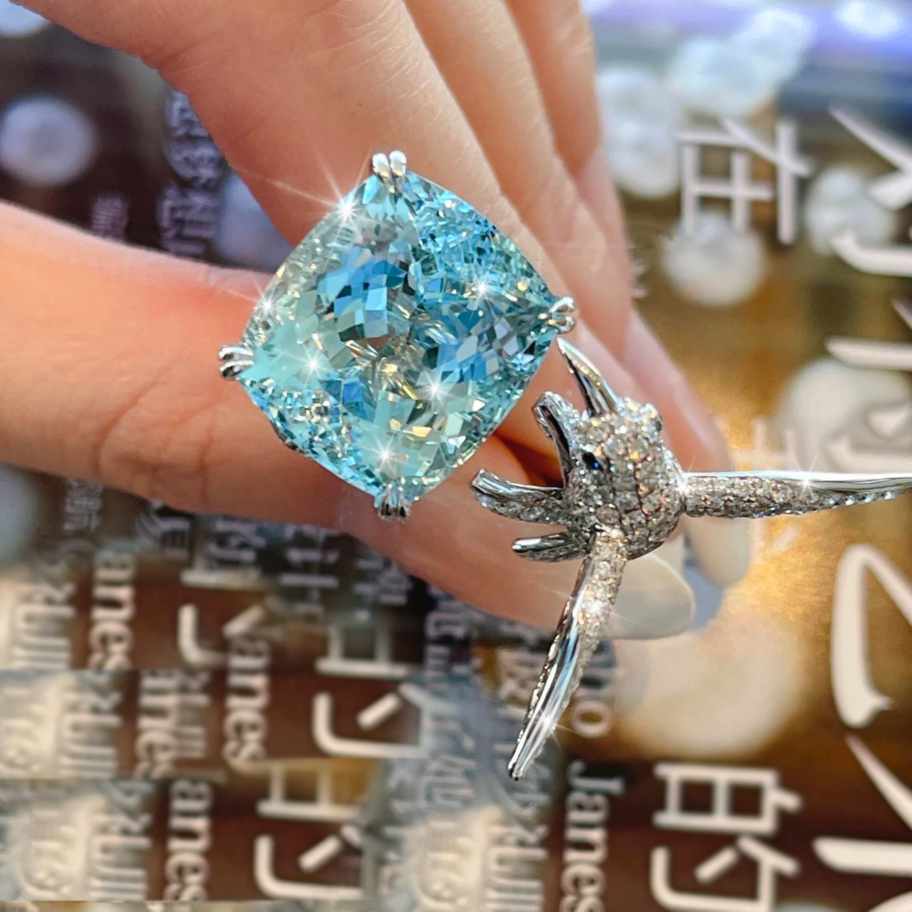 

Band Rings Brillian Luxury Sea Blue AAA Zircon Seagull for Women Fashion Personality Wedding Prom Party Jewelry Friend Gifts 230410