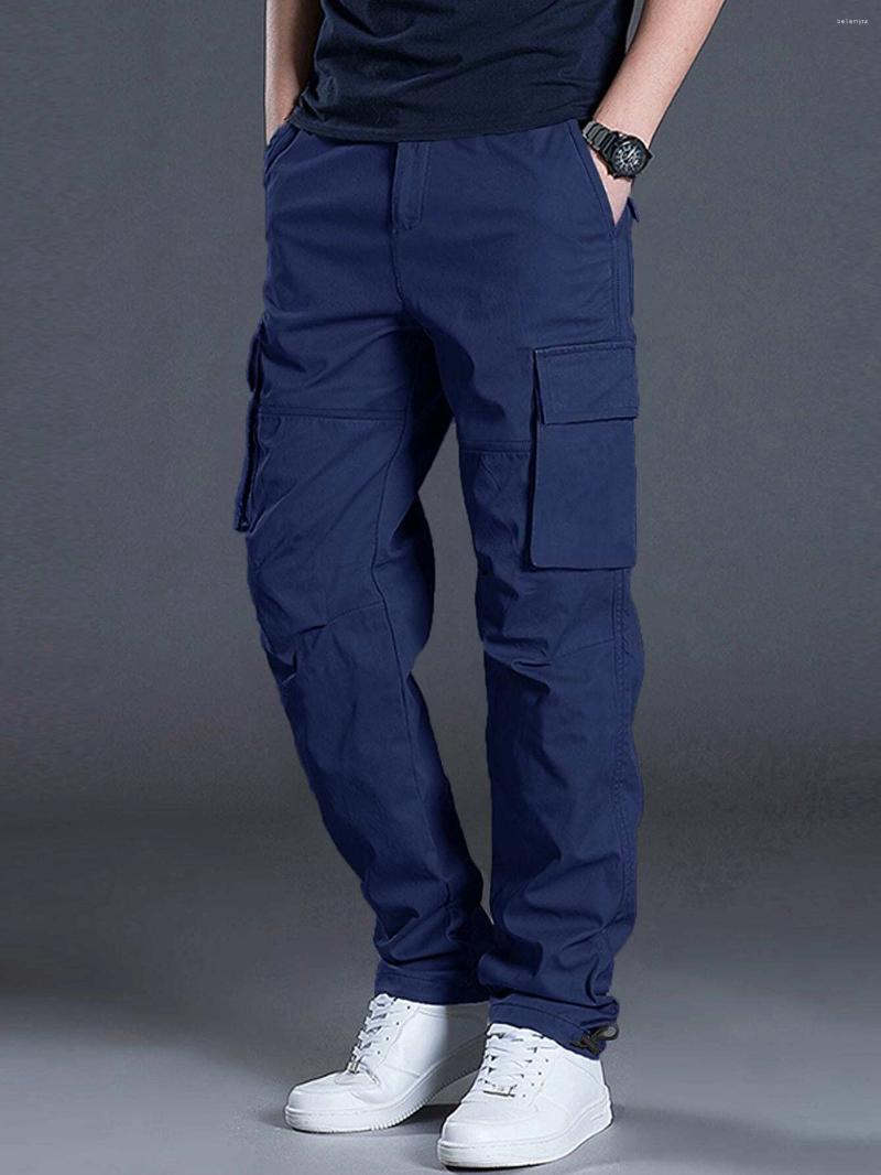 

Men' Pants Streetwear Harem Men Cotton Black Hip Hop Mens Joggers Casual Slim Side-pocket Ribbons Spring Sweatpants Cargo, Navy blue