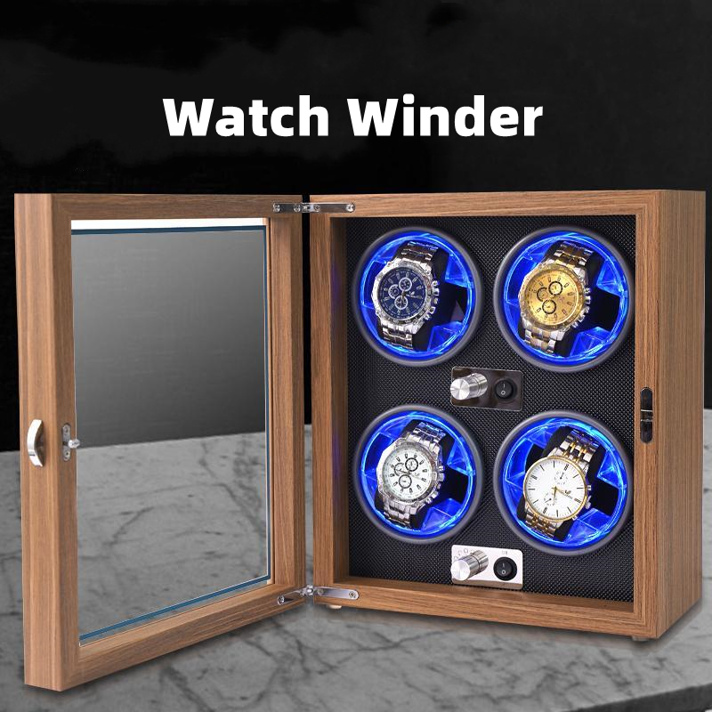 

Watch Winders Winder For Automatic es Box Mechanical es Rotator Holder Wood Case Winding Cabinet Storage Luxury Display Boxes 230410