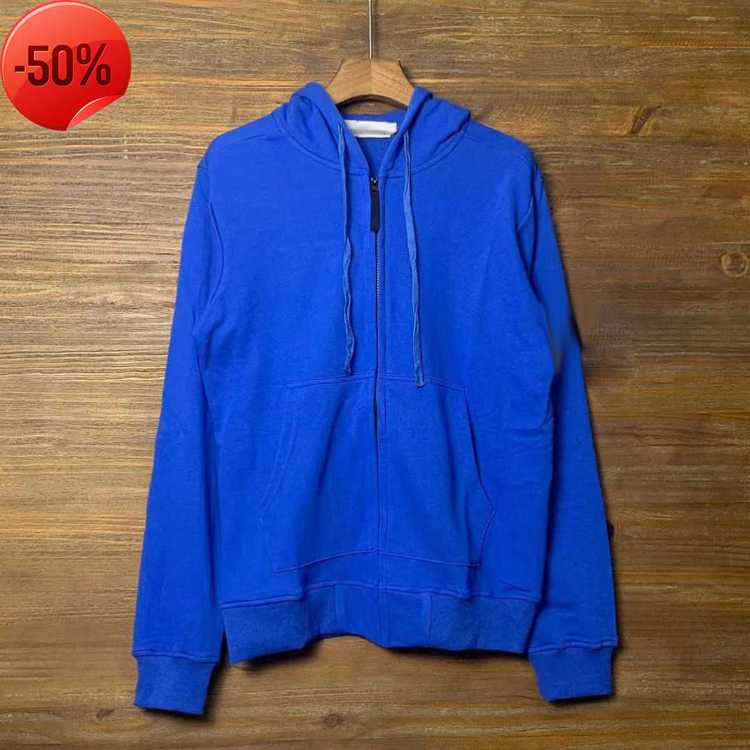 

Hoodies Sweatshirts Mens Hoodie Sweatshirts Pullover Italy Style Autumn and Winter Couple Casual Zipper with Badge Long Sleeve Asian SizeS to 2XL Size, Klein blue