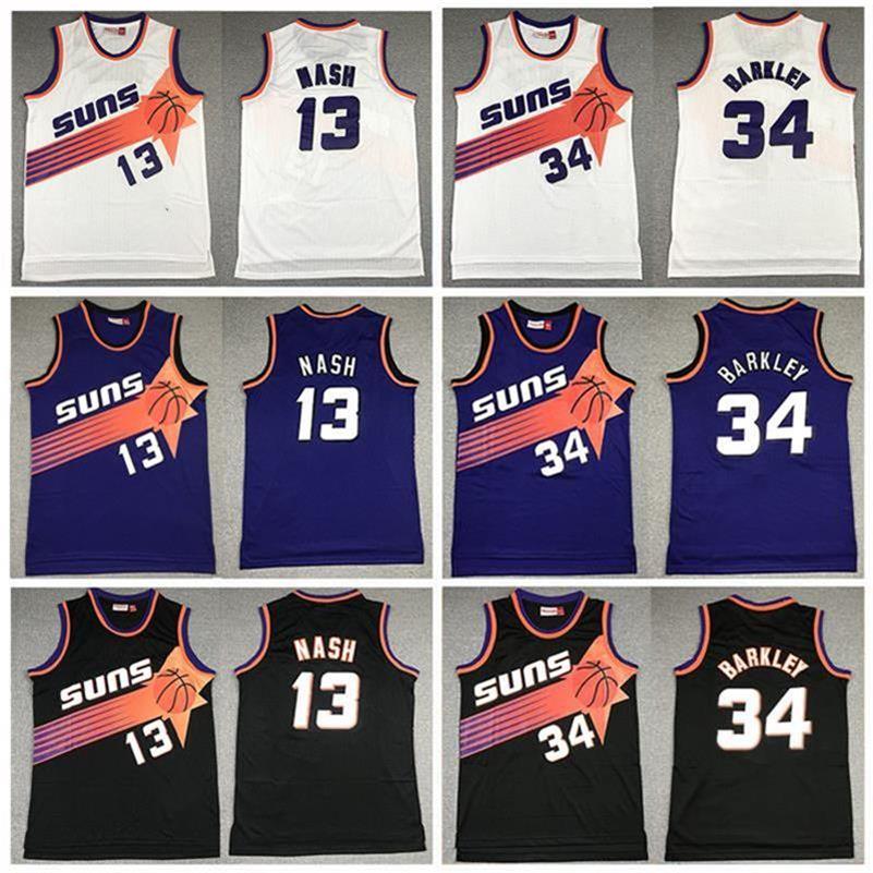 

Stitched Steve Nash Basketball Jerseys Charles Barkley Jersey Men Retro Mitchell Ness Hardwoods Classic vintage Wear, Colour 1