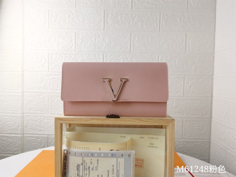 

Classic styleLong Wallet Women Capucines Wallet Luxurys Designer purse Ladies Wallet Coin Purse With original box M61248, Invoices are not sold separate