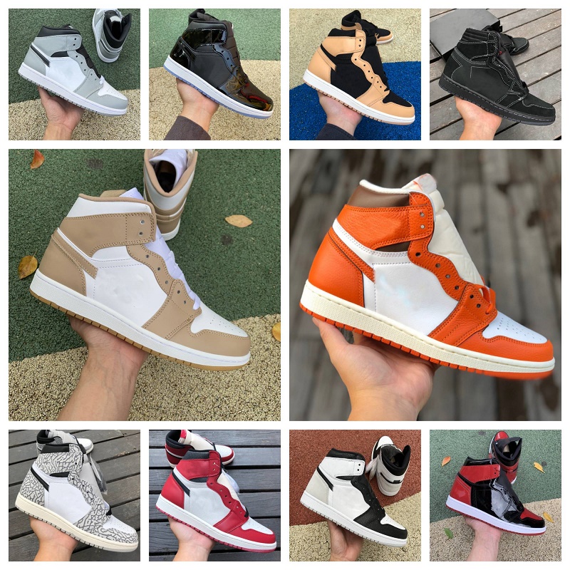 

Jumpman 1 1s High Mens Basketball Shoes Skyline Lost Found Gorge Starfish University Blue Light Smoke Grey Dark Mocha Black White Lucky Green True Blue Women Sneakers, D045