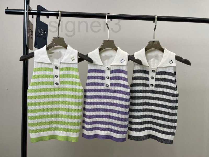 

Women' Tanks & Camis designer Cotton Top chic 2023SS Spring/Summer Style Slim and Versatile Tri Color Optional Knitted IWH2, Black2