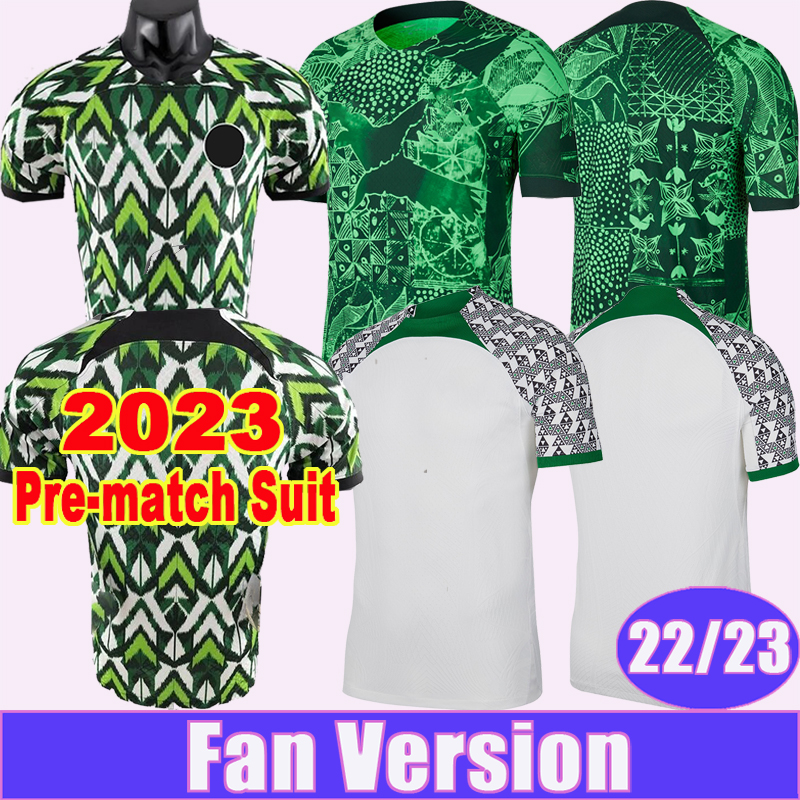 

22 23 Nigeria IHEANACHO AINA Mens Soccer Jerseys National Team SIMON OMERUO A. IWBOI Home Green Away Pre-match suit Football Shirts, Qm10342 22 23 home no patch