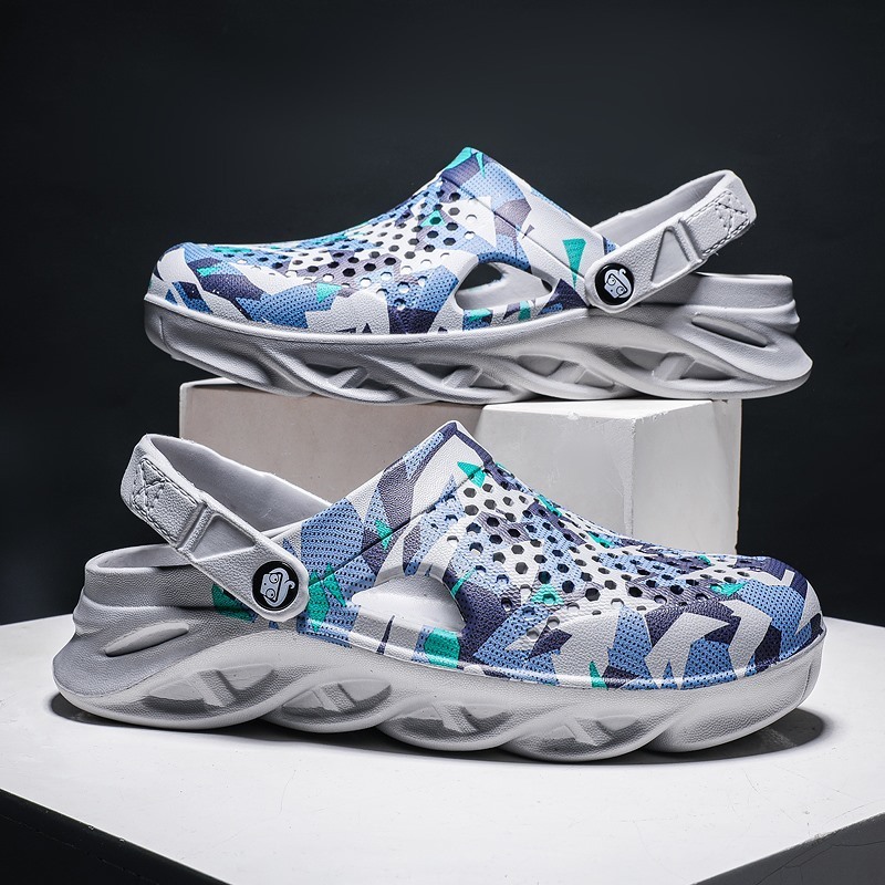 

Slippers Arrival Men's Clogs Summer Shoes Men Breathable Nonslip Mules Male Garden Casual Beach Sandals Zapatos 230410, Sa808-huilan