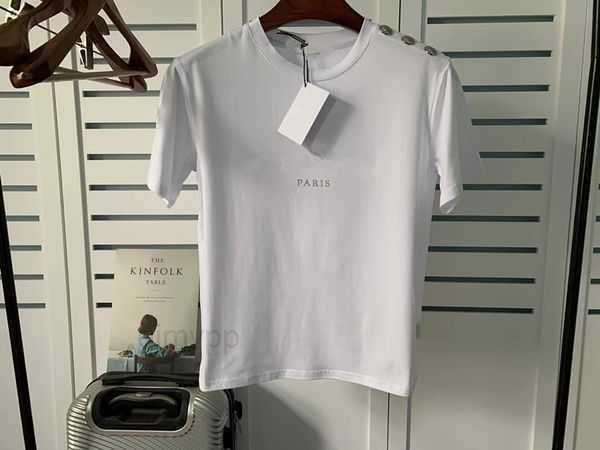 

Men's T-Shirts Designer T-shirt Couple Letter Short Sleeve Round Neck Shoulder Button Fashion High Quality Summer Short Sleeve TX145, Black+white letters