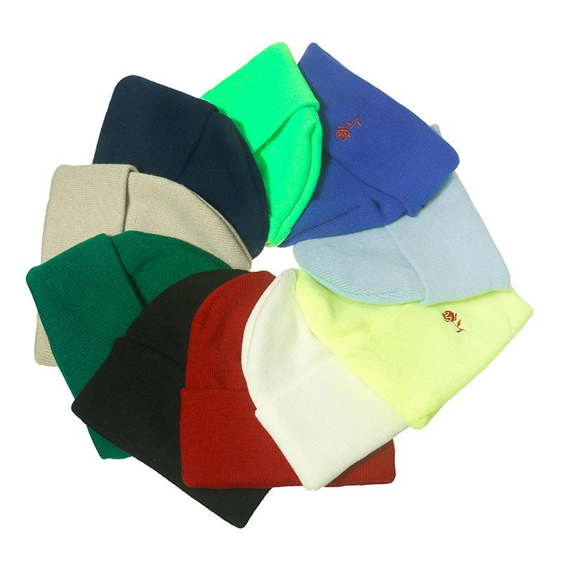 

Beanies Solid Color Crimping Skullies Keep Warm Unisex Hip Hop Vintage Winter Korean Version Men Beanie Women Knitted Hat