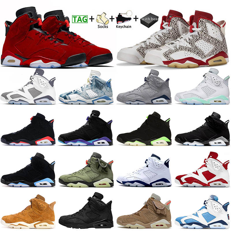 

6 With Box Basketball Shoes Donda West UNC Cactus Jack Cool Grey Aqua GS Black Infrared DMP Georgetown Womens Mens Sneakers Sports Trainers Size 13, Aqua 40-47