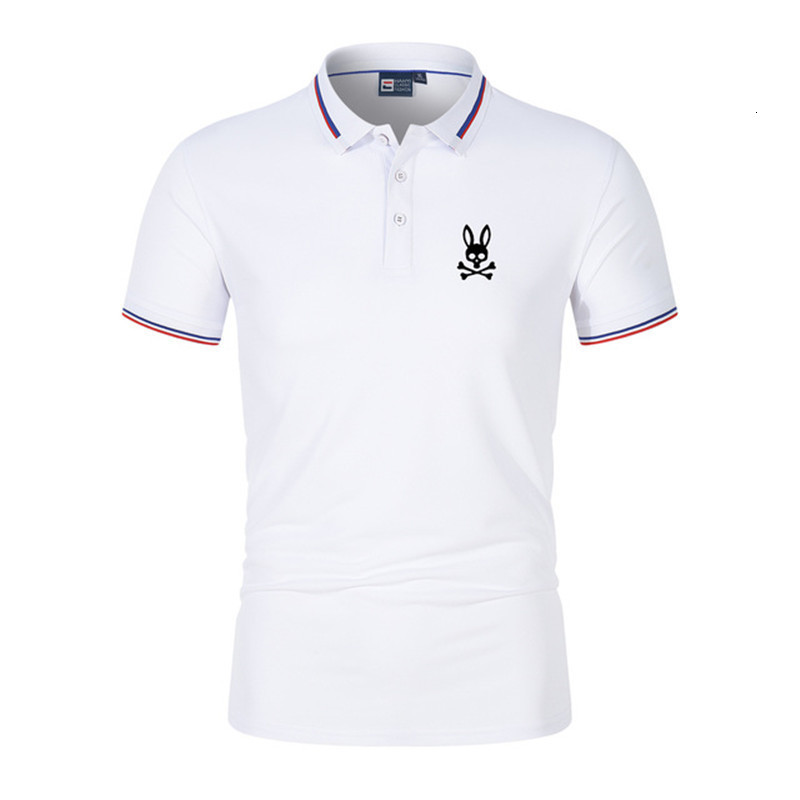 

Men's Polos High Quality Polo Shirt For Men Summer Cotton Tshirt Lapel Short Sleeve Fashion Micro Standard Ghost Rabbit Print Polo Shirt 230410