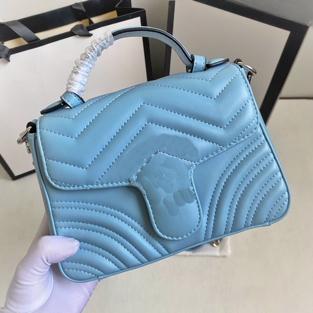 

Fashion designer leather bag, women's handbag, high-quality crossbody shoulder bag, leisure shopping handbag, coin wallet547260, 547260#mint green