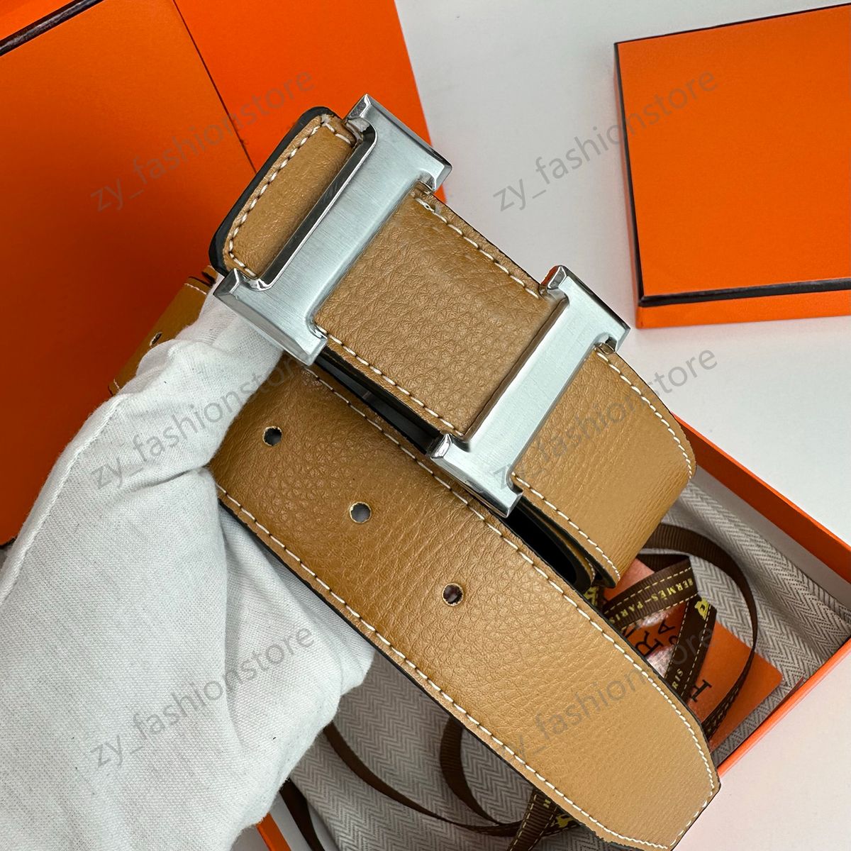

2021 New Womens Brand Belt Luxury Mens Belt Fashion Mens Leather Business Womens Gold Buckle Classic Leisure Womens Ceinture Orange Box Wholesale, With box