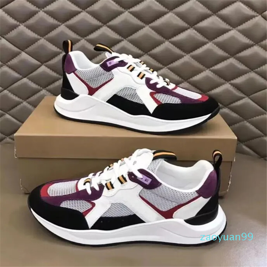 

2023S/S Vintage Chunky Runner Sports Shoes Men Check Cotton Suede and Mesh Sneakers Logo Print Outdoor Runner Sports Original Box