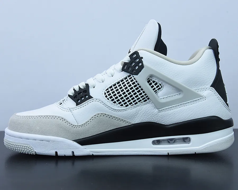 

2023 Basketball Shoes Jumpman 4 Military Black White/Black-Neutral Grey Top Authentic Quality Outdoor Trainers Sports Sneaker With Box