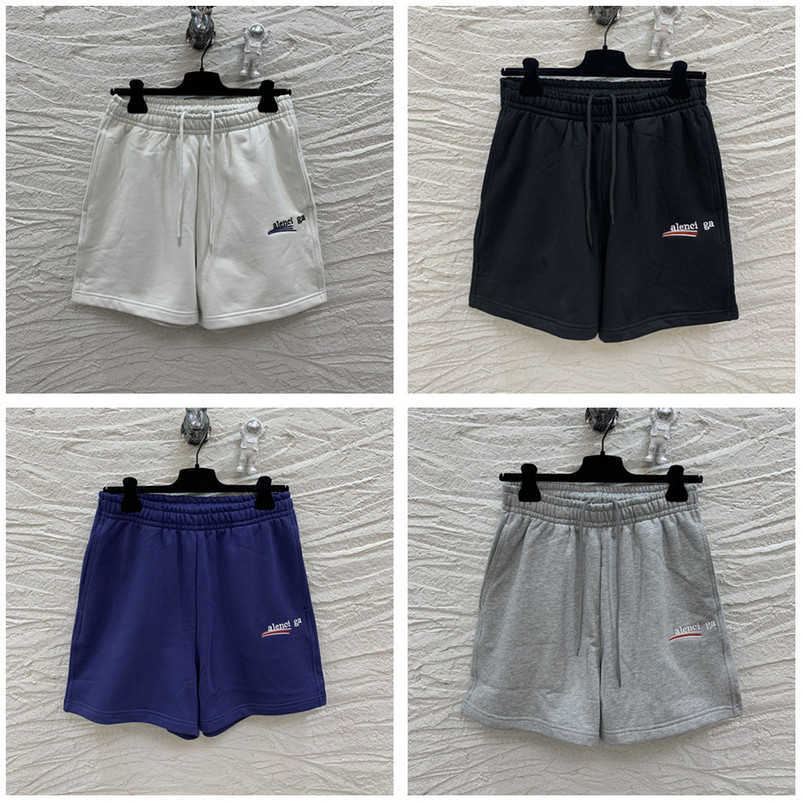 

2023 New designer womens t shirt high-end Shirt High Edition Family Coke Series Net Red Same Style Embroidery Letter Loose Shorts Capris, White