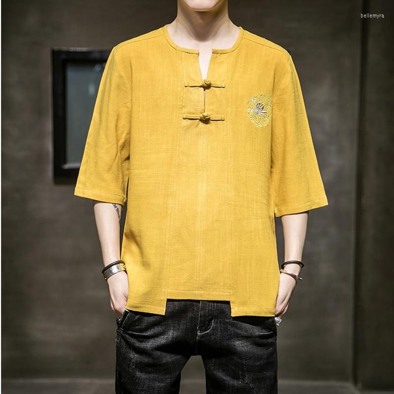 

Ethnic Clothing Traditional Chinese For Men Cheongsam Top Tang Suit Cotton Linen Shirt Men'S Tunic Asian Clothes 11165