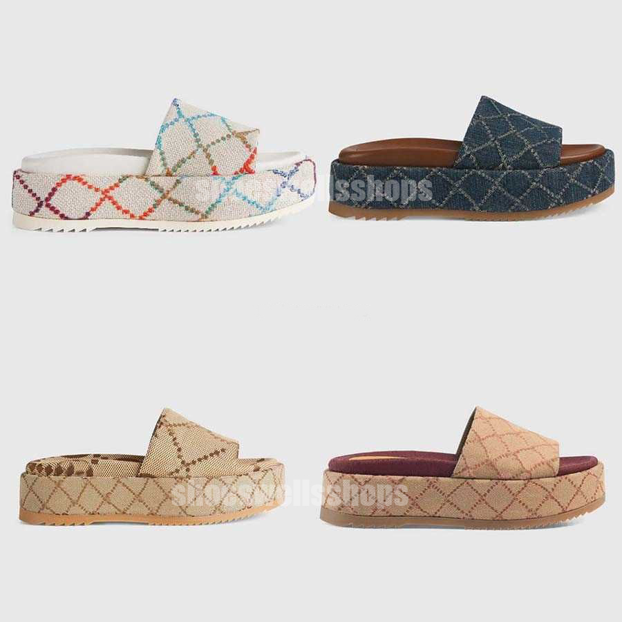 

designer sandals Slippers guccie Sandal Sliders Macaron thick bottom G house non-slip soft bottom fashion slipper women wear beach flip-flops Slide, Color #2