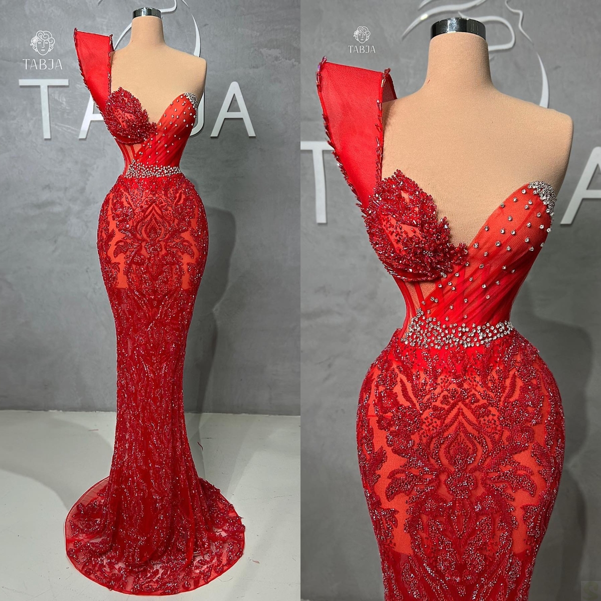 

Gorgeous Mermaid Prom Dresses Halter Sweetheart One Shoulder Unique Applicants Backless Floor Length Zipper Custom Made Party Dress Plus Size Vestido De Noite, Black