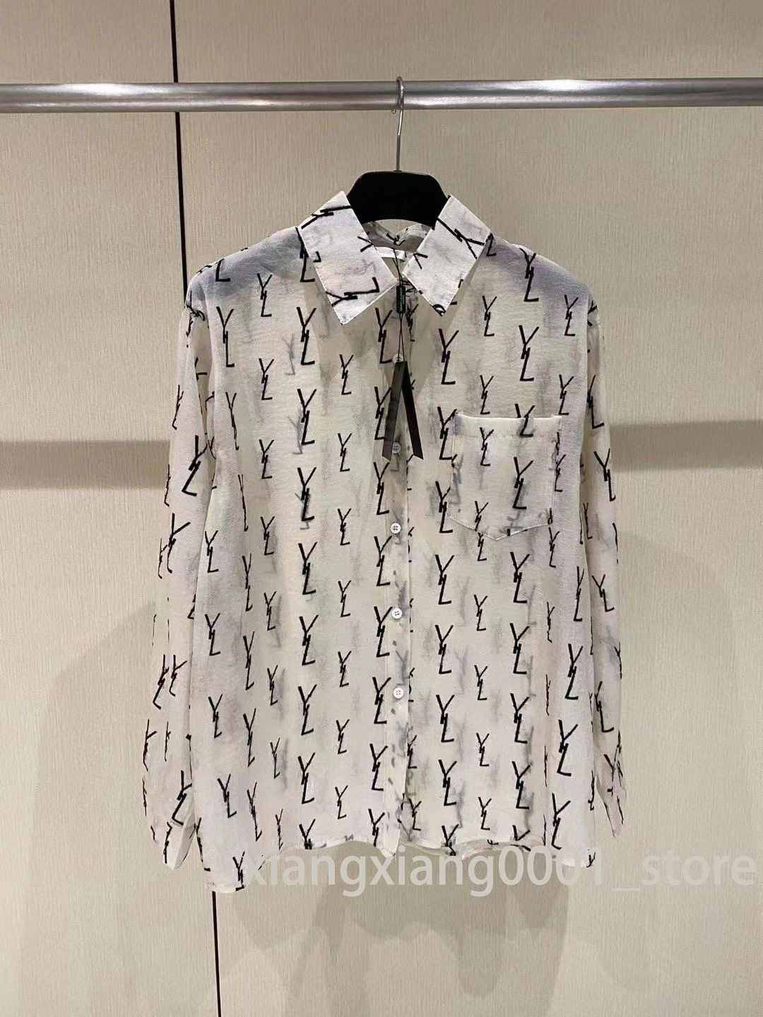 

France Designer Womens loose Shirts Fashion Classic Summer New paris T-Shirt Plus Size Casual Long Sleeve Top quality EOAS, Ch-1