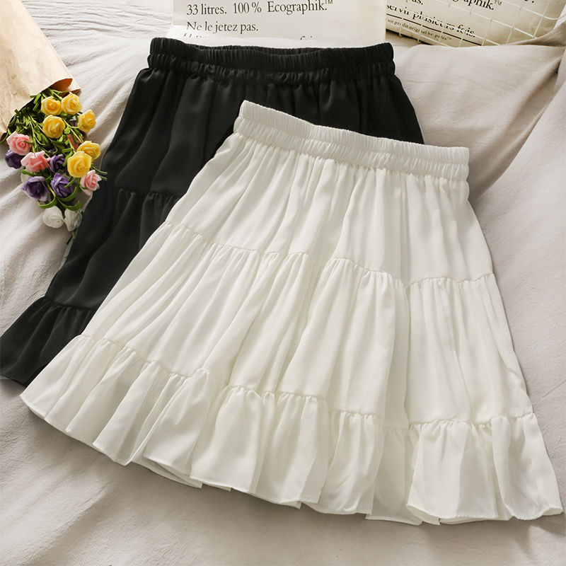 

Skirts Womens summer sexy high waist slim pleated Aline miniskirt Korean fashion casual short sleeve black and white skirt Alt womens dress 230410