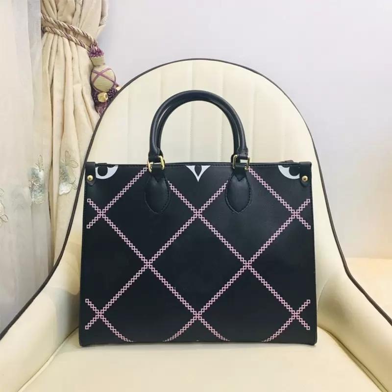 

High Quality tote bag Leather Luxury Designer Bags Ladies Large Capacity Handbag Vintage Print Shopping Bag all-match fashion handbags 35-28-15cm 2023