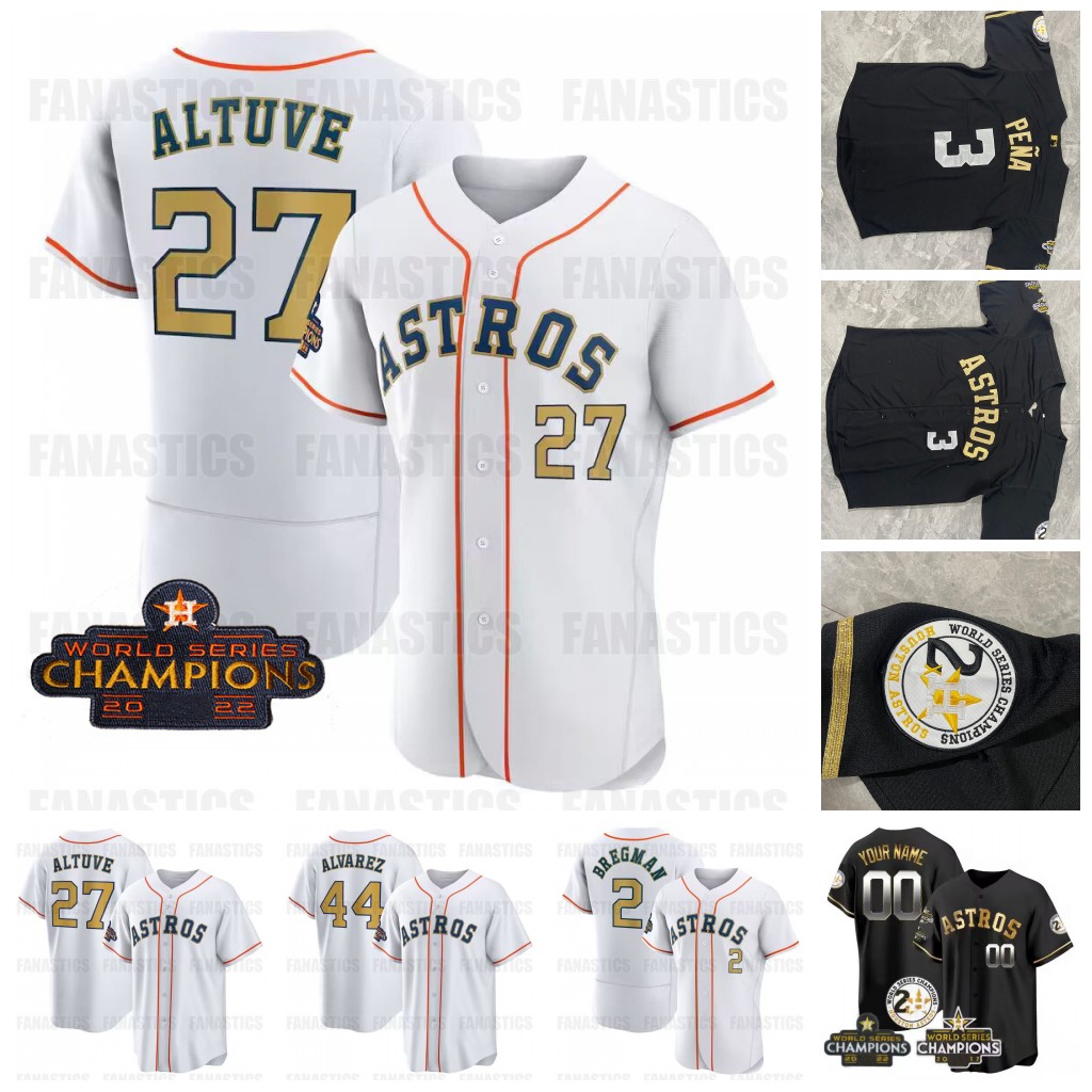 

Jose Altuve Cristian Javier Astros Jerseys 2023 Gold Program World Series Champion Kyle Tucker Yordan Alvarez Joe Perez Yordan Alvarez Ryan Pressly Yainer Houston, Vintage black mens s-3xl
