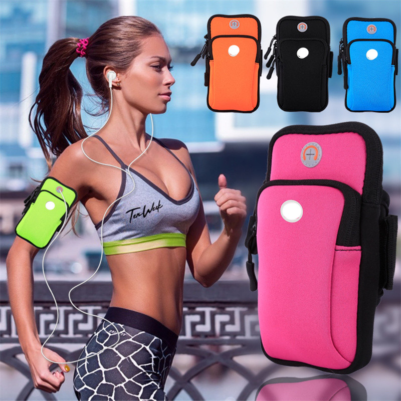 

ll Armband Sport Phone Bag For Running Arm Phone Holder Sports Arm Mobile Case Jogging Gym Waist bag Pouch Wrist bag 062, Pink