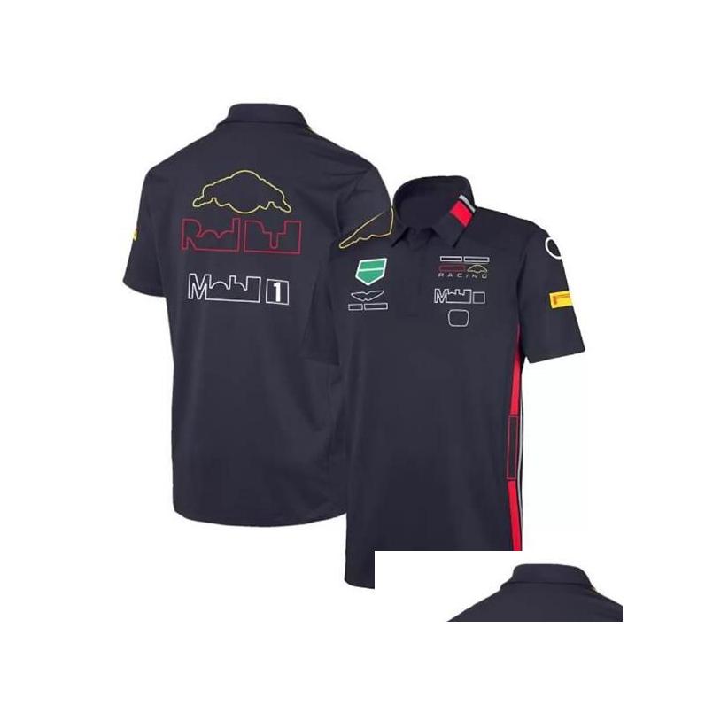 f1 racing model clothing tide brand team perez cardigan polo shirt polyester quick-drying motorcycle riding suit with the sa