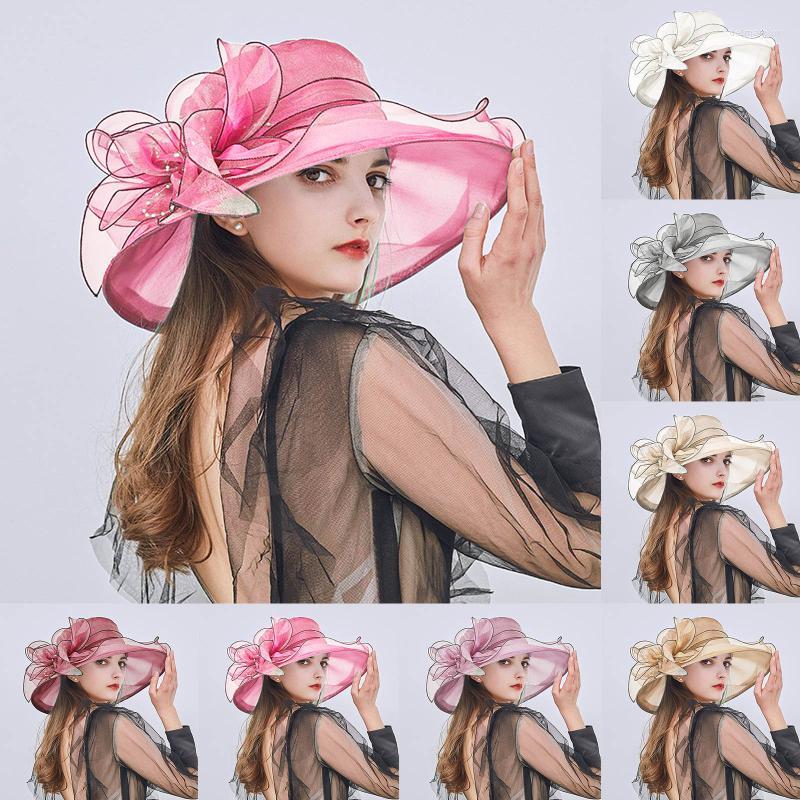 

Wide Brim Hats Women's Summer Dress Hat Leaf Flower Bridal Shower Sun Beach Fashionable Elegant Beautiful Caps Fast, Hot pink