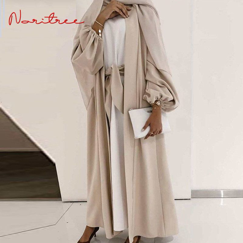 

Ethnic Clothing Simple Muslim Dress Elastic Cuff Silky Elegant pure Color Long Abaya Modest Wear EID robes F3003 230410
