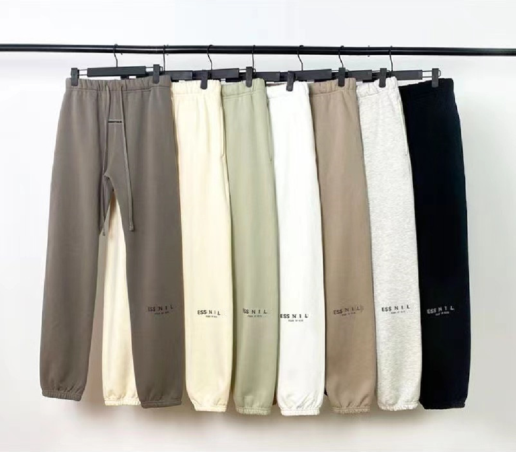 

Designer FOG Cotton Pants Fashion Men's & Women's Streetwear Reflective Loose Casual Bunched Foot Pants sweatpants, Dark grey