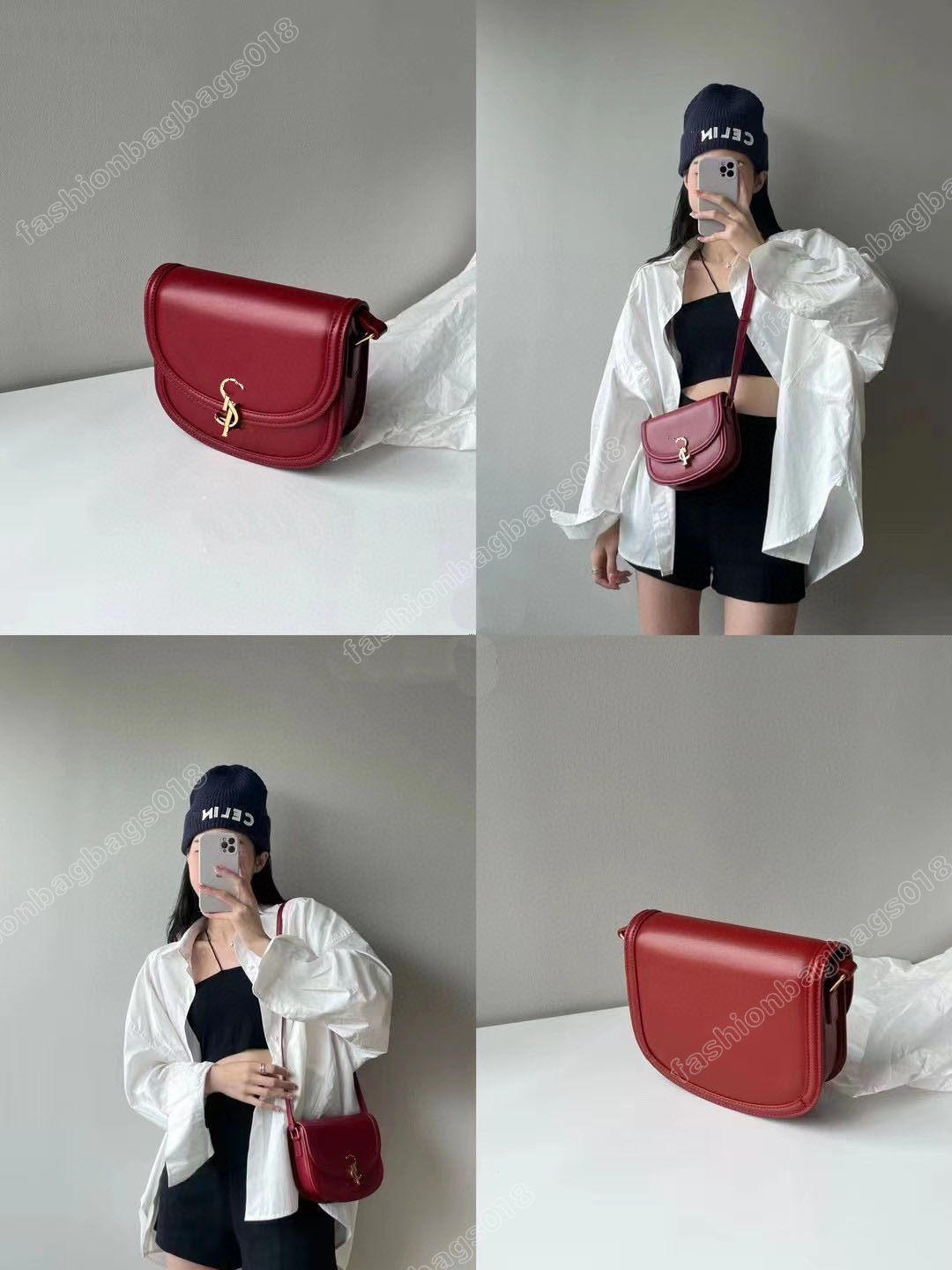 

Womens Saddlebag Purse with Adjustable Strap Stylish Luxurys Designers Leather Crossbody Bags Ladies Shoulder Flap Cover Bag Black/Burgundy/White/Brown Colors, Ss