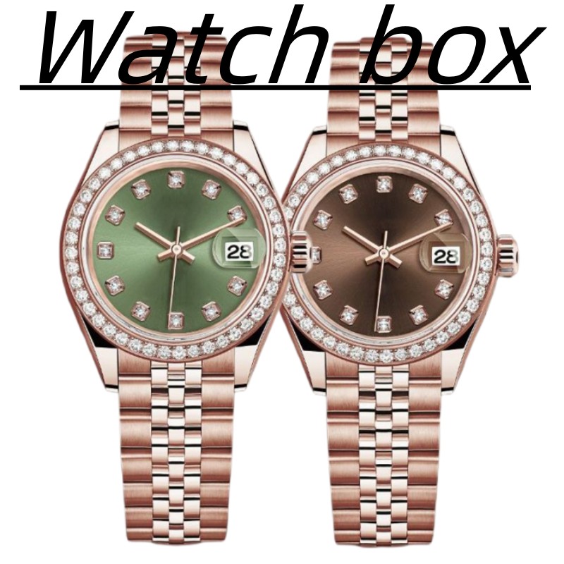 

High-quality watch Designer Diamond Watch Women Automatic Rose Gold Date Size 36MM 31MM 28MM sapphire Glass Waterproof Monte Inverted Women Ice Out Women watch, Watch box