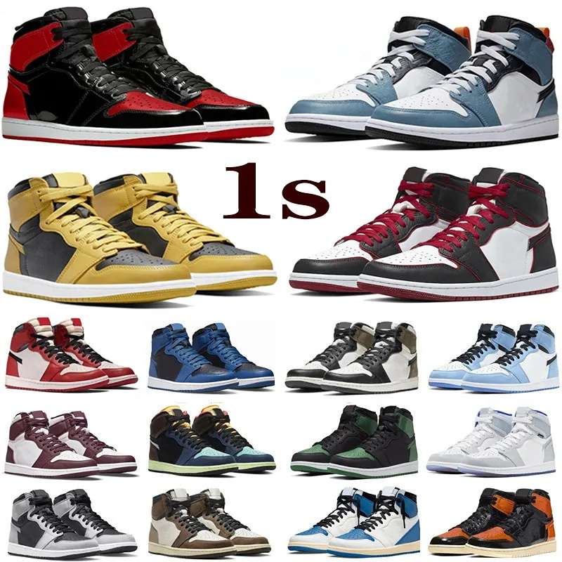 

2023 Jumpman 1 Men Women Low basketball shoes OG 1S Triple White Shadow designer University Blue UNC Black Bred Light Smoky Grey mens sneakers Eur 36-46, 25