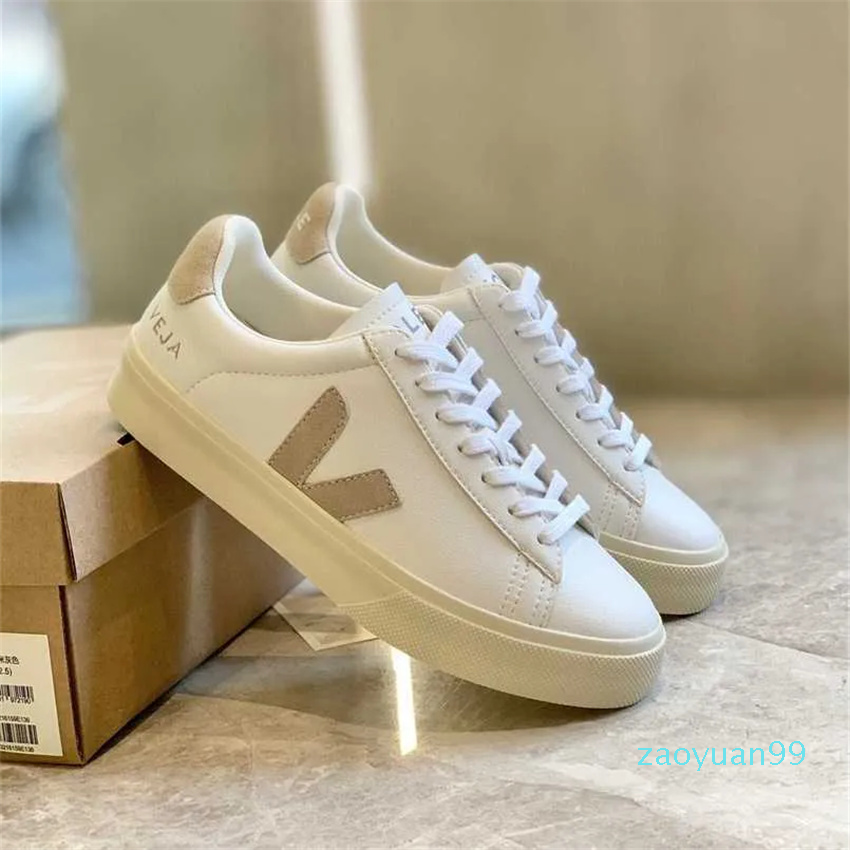 

Casual Shoes Four season VEJA sm white sports women's casual board shoes kinds of comfortable all cow leather, Red