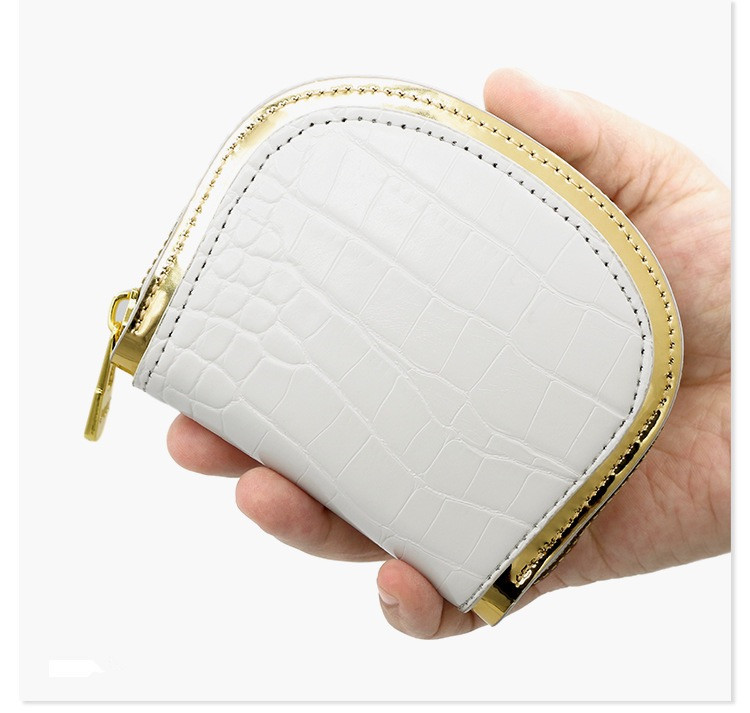 

LL Women's Card Bag PU Card Holder Coin Purse Multi-position Zipper Mini Money Bag K9933, Red