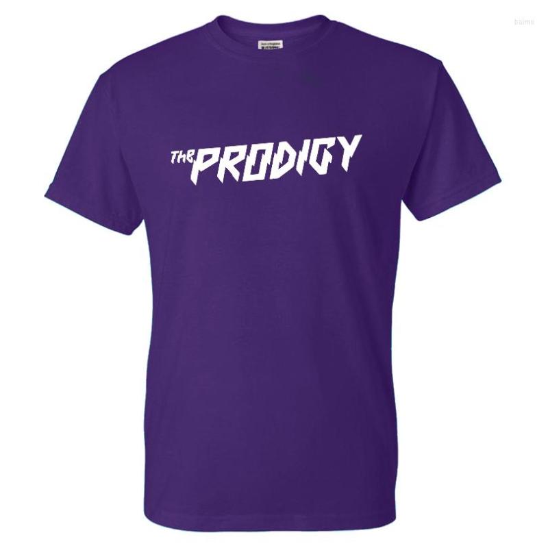 

Men's T Shirts Spring Summer Trendy T-shirt Men Women Solid Color THE PRODIGY Print Streetwear Electronic Music Band Cotton Shirt Tops, Red 02