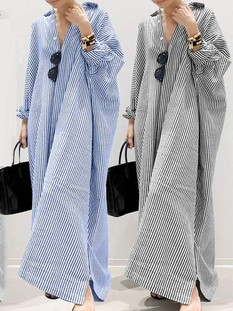 

Ethnic Clothing Summer Dress Cotton Linen Striped Cardigan Shirt Women Muslim Loose Large Casual Temperament Irregular Long Vestidos 230410