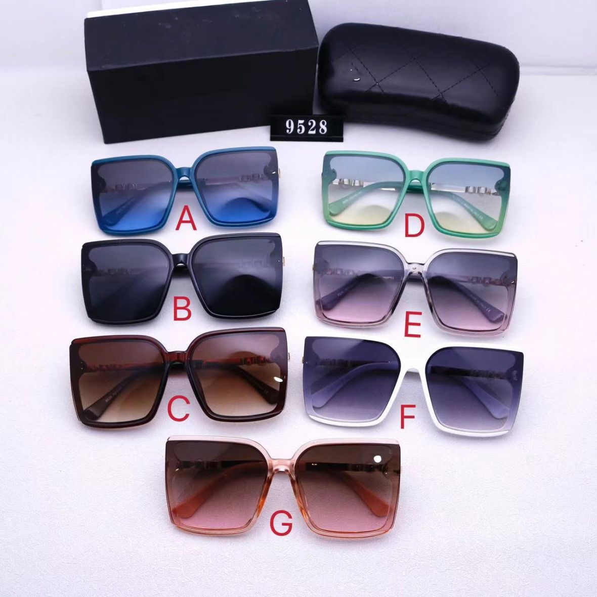 

Sunglasses for women luxury channel slim sunglasses square trendy sunscreen versatile foreign temperament polarized UV proof strong light ultra light sun glasses