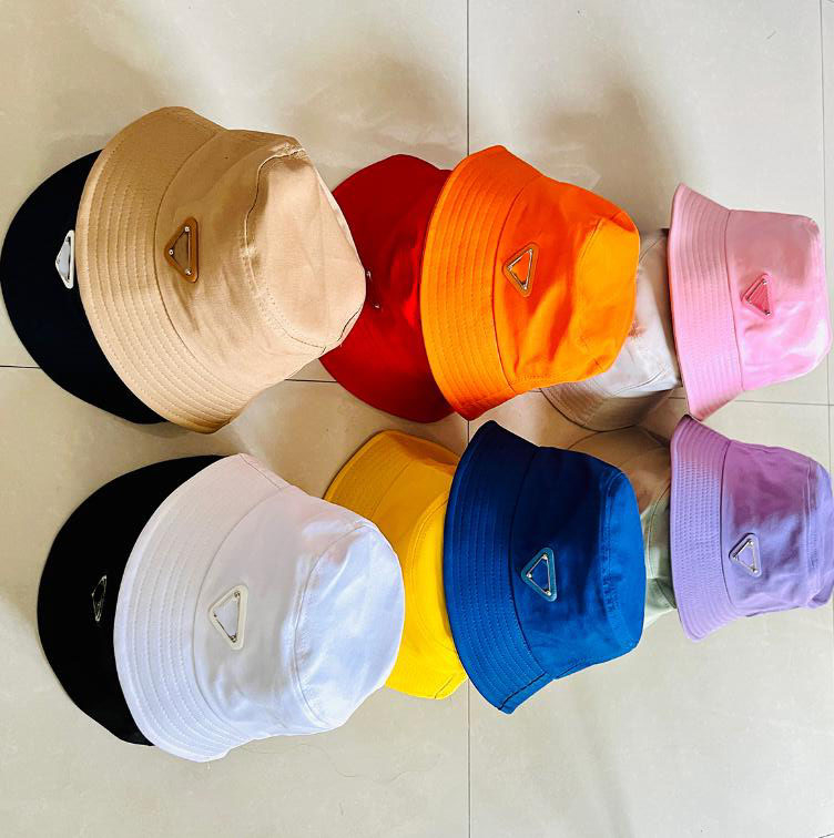 

23ss P Family Inverted Triangle Luxury Designer Wide Brim Hats Summer Beach Designer Letter Men and Women PU Leather Fashion Hat Print Casual, #1