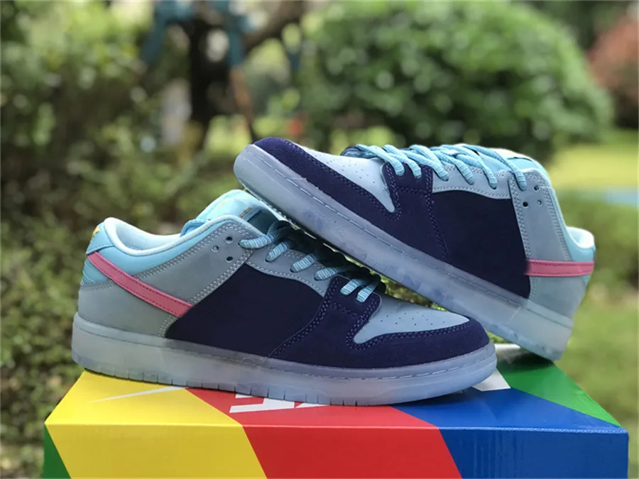 

With Original Box Run The Jewels Shoes x Dunks Low Deep Royal Blue Active Pink Blue Chill Men Women Running Sports Sneakers Free Shipping, 01