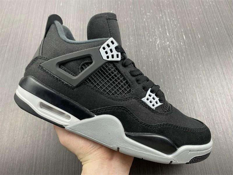 

2023 Basketball shoes Released Jumpman 4 Black Canvas Black Light Steel Grey White Fire Red Fashion Sport Sneakers High Quality Come With Box Size US7-13
