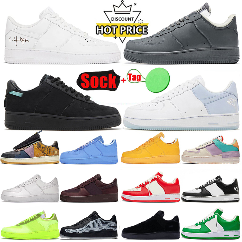 nike air force 1 AF1 forces off white travis scott n354 shadow Chaussures de course pour hommes pour femmes