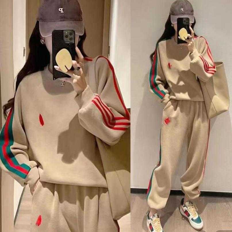 

Designer new women t shirt Shirt Tracksuits Knitted Dress Long Sleeve White Black Casual Piece Knit Pants Sporting Suit, 05